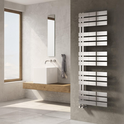 Reina Piazza Stainless Steel Modern Offset Ladder Towel Rail