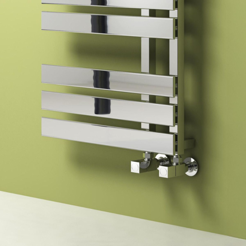 Reina Sesia Modern Offset Ladder Towel Radiator Rail