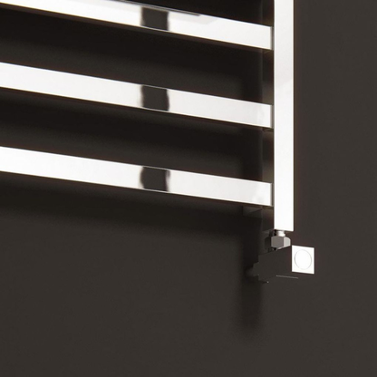 Reina Elvina Chrome Heated Towel Rail with Shelf