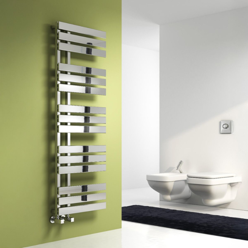 Reina Sesia Modern Offset Ladder Towel Radiator Rail