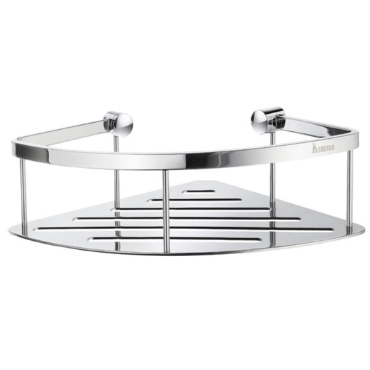 Smedbo SIDELINE Series Corner Shower Basket In Polished Chrome