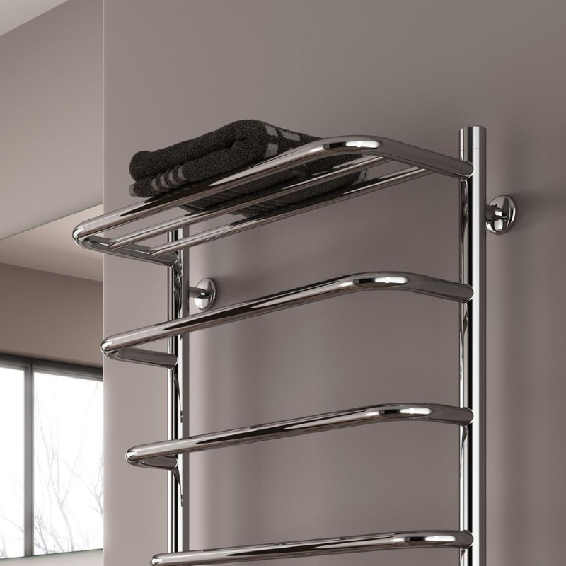 Reina Elvo Modern Ladder Towel Radiator with Shelf Rails