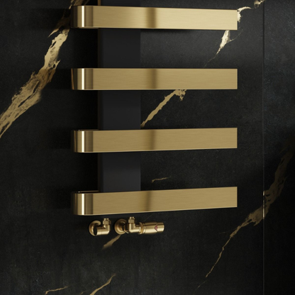 Reina Panaro Brushed Brass & Gun Metal Heated Towel Rail