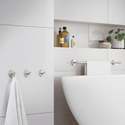 Smedbo HOME Single Towel Rail Brushed Nickel Brass