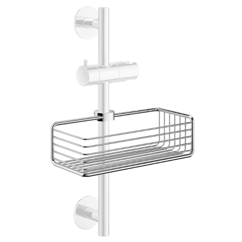 Smedbo SIDELINE Series Brass Shower Riser Rail Basket | 1 Colour