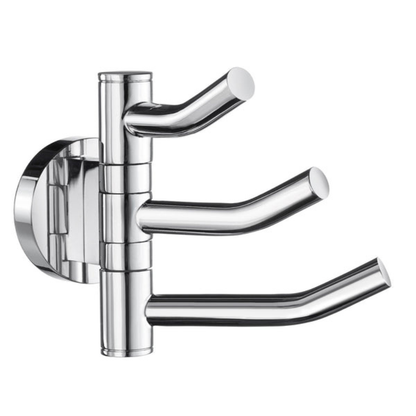 Smedbo HOME Triple Swing Arm Hook Brass Wall Hook
