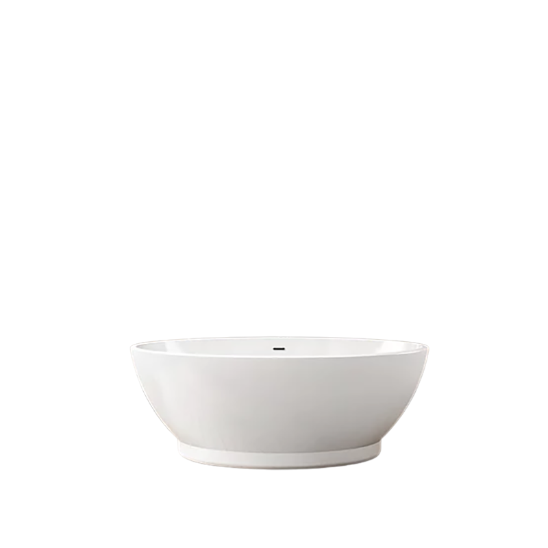 Charlotte Edwards Shard Freestanding Bath Contemporary Double Ended In White