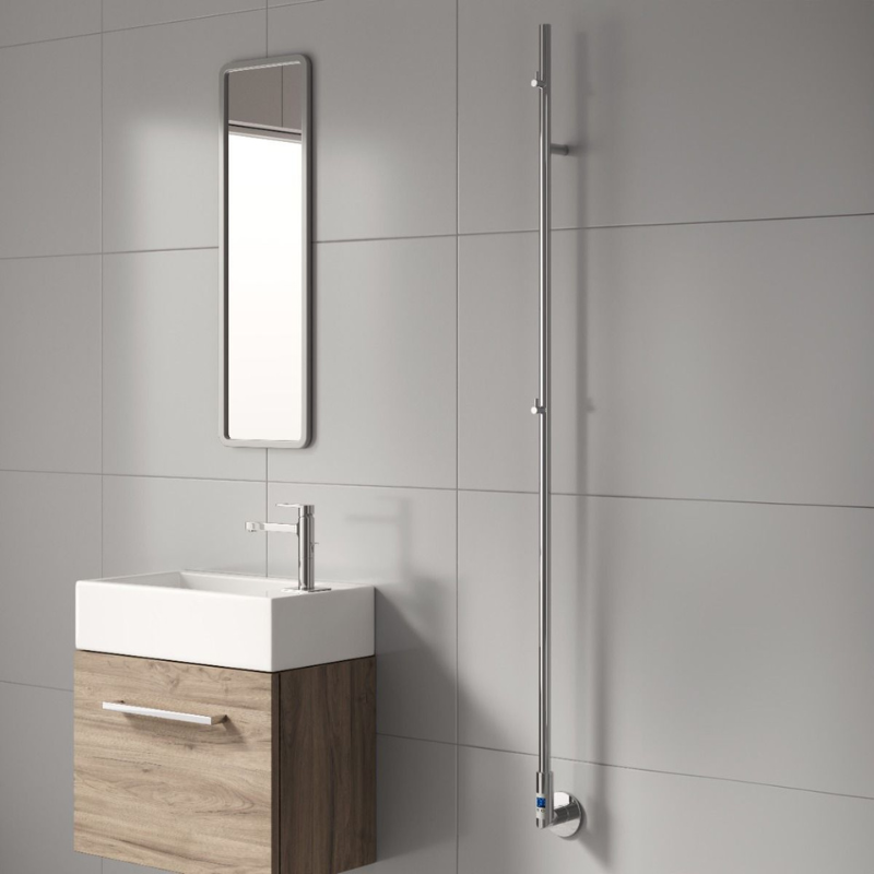 Reina Ines Dry Electric Pole Towel Rail