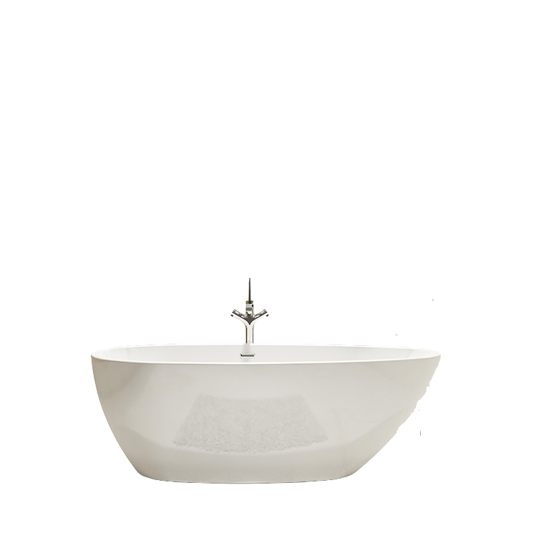 Charlotte Ruby Contemporary Freestanding Bath Double Ended In Gloss White
