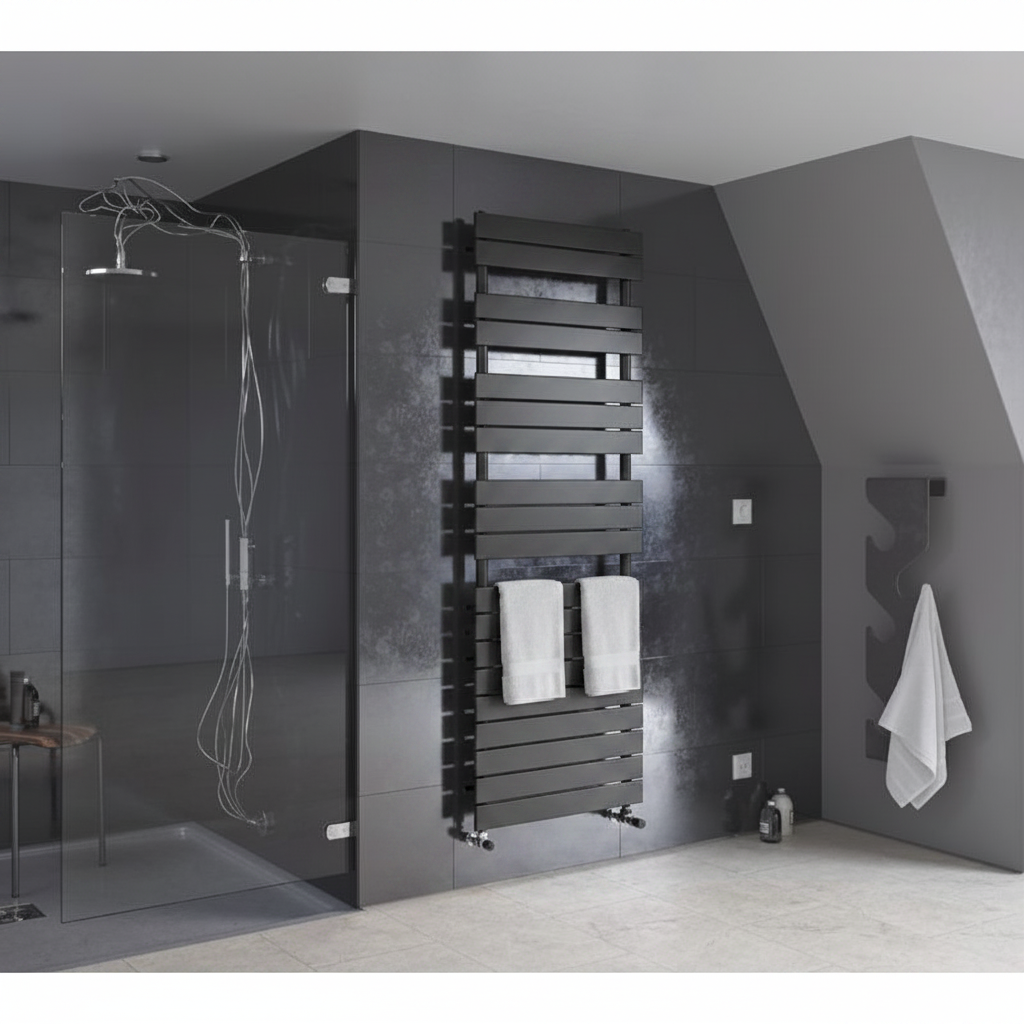 Eucotherm Mars Primus Flat Panel Towel Radiator | 3 Sizes, 2 Colours