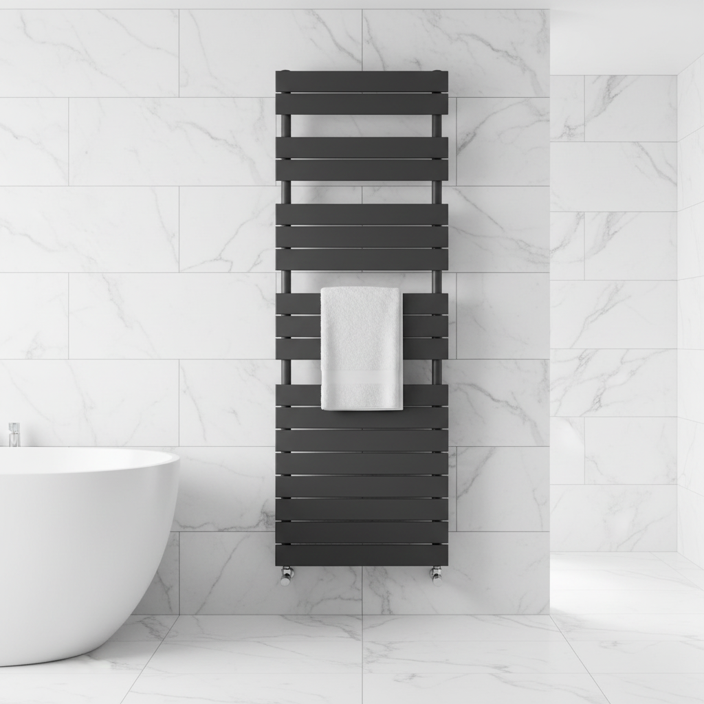 Eucotherm Mars Primus Flat Panel Towel Radiator | 3 Sizes, 2 Colours