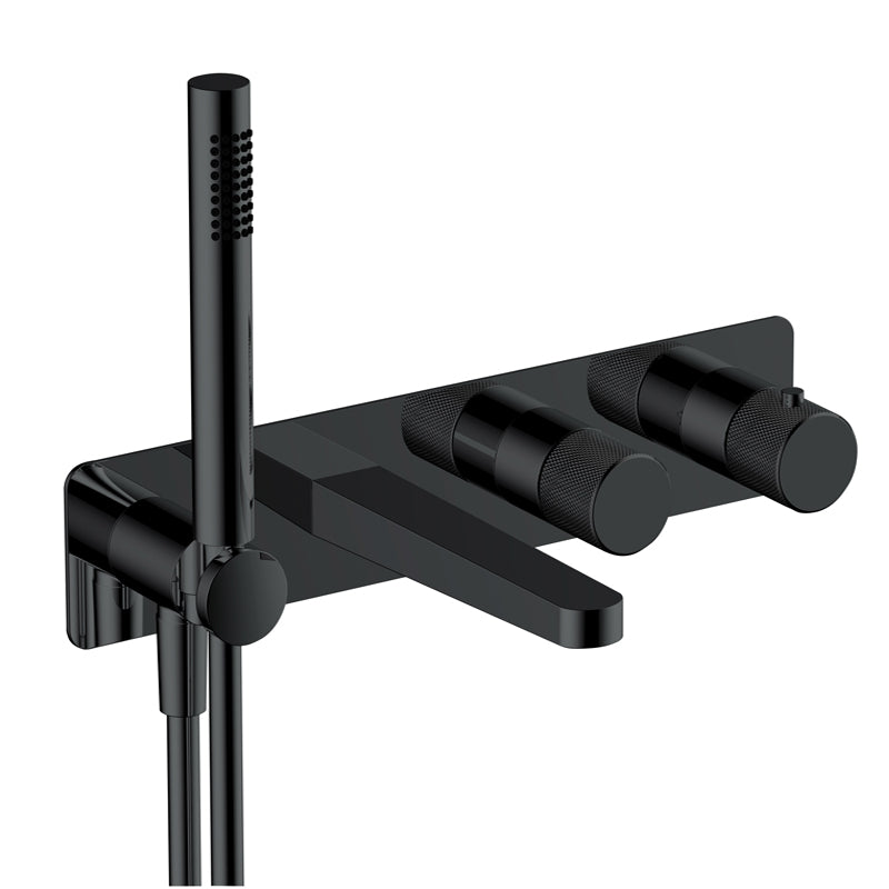 RAK-Amalfi Horizontal Dual Outlet Thermostatic Shower Valve Four-Control Configuration