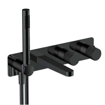 RAK-Amalfi Horizontal Dual Outlet Thermostatic Shower Valve Four-Control Configuration