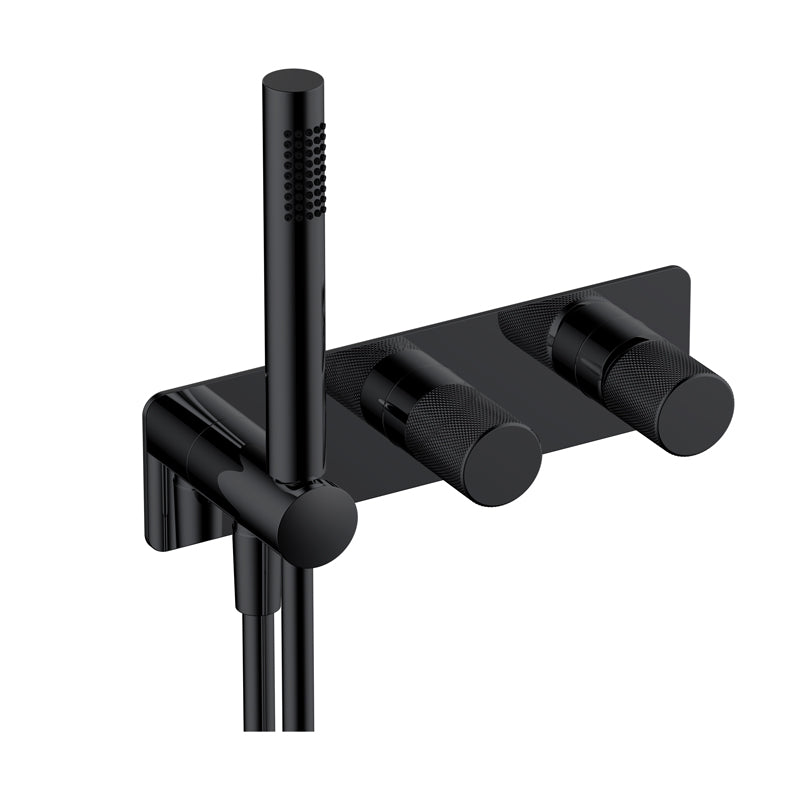 RAK-Amalfi Horizontal Dual Outlet Thermostatic Shower Valve Solid Construction
