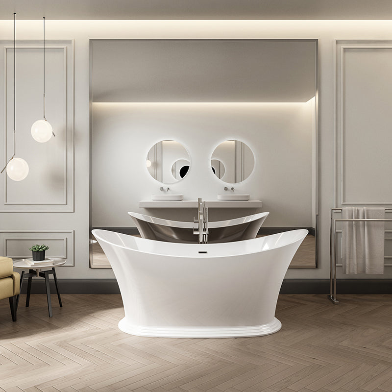 Charlotte Edwards Caliban Slipper Freestanding Bath In Gloss White