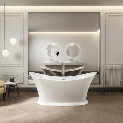 Charlotte Edwards Caliban Slipper Freestanding Bath In Gloss White