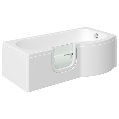 Mantaleda Carnelian Walk-In Bath with Screen & Low Threshold Door In White
