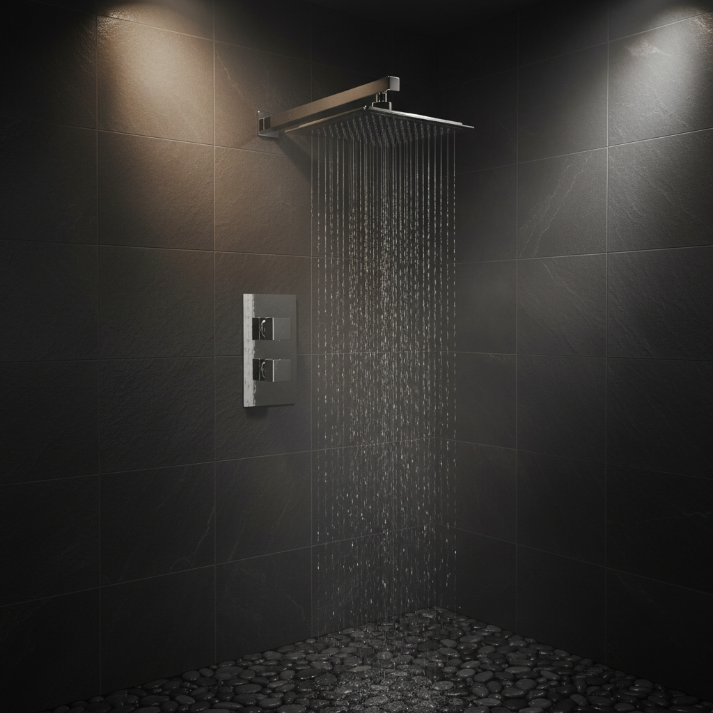 TB Square Concealed Thermostatic 2 Handle 1 Way Shower Kit (Wall) - (0008)
