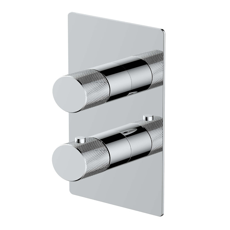 RAK-Amalfi Dual Outlet 2 Handle Thermostatic Shower Valve Solid Brass