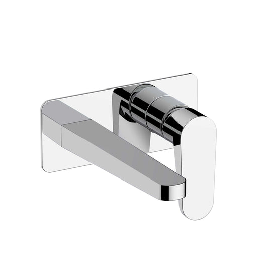 RAK-Ischia Wall Mounted Basin Mixer with Back Plate Dual Lever Controls