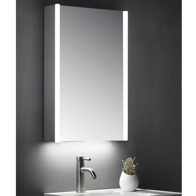 TB Eden Single Door Mirror Cabinet LED Side Strip Illumination