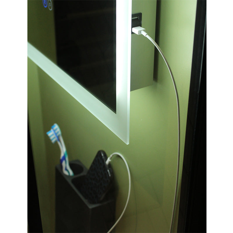 TB Alfie Wireless Speaker Mirror Square LED Edge Mirror