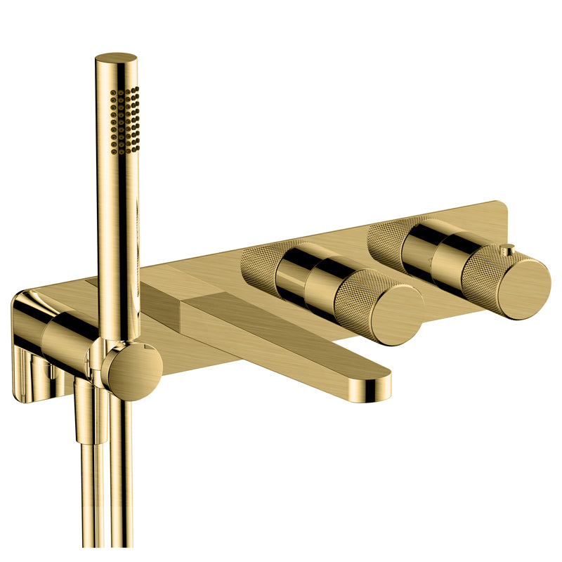 RAK-Amalfi Horizontal Dual Outlet Thermostatic Shower Valve Four-Control Configuration