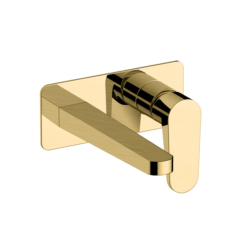 RAK-Ischia Wall Mounted Basin Mixer with Back Plate Dual Lever Controls