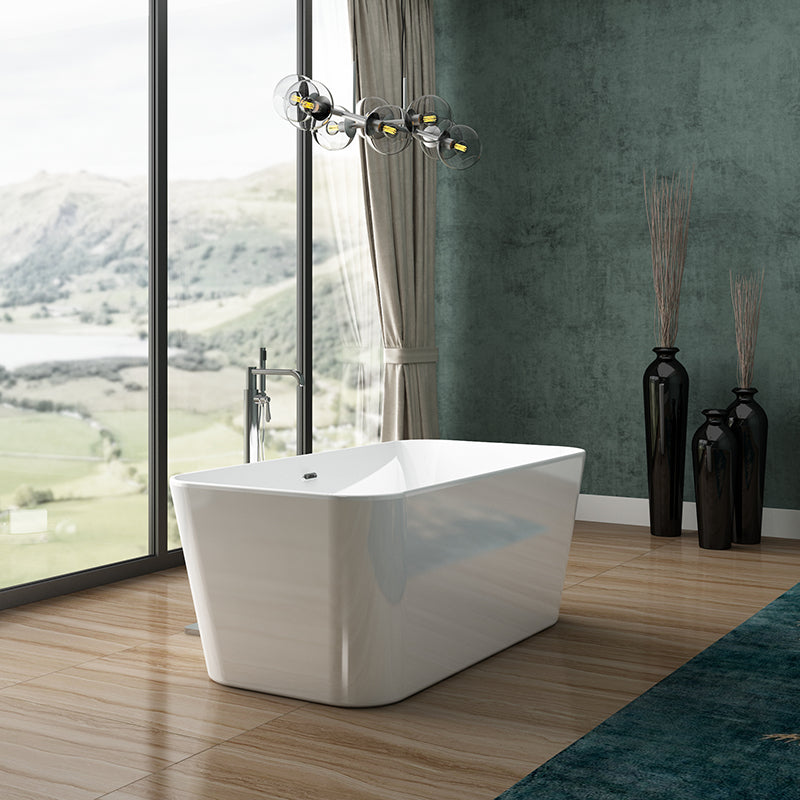 Charlotte Edwards Leda Contemporary Double Ended Freestanding Bath In Gloss White