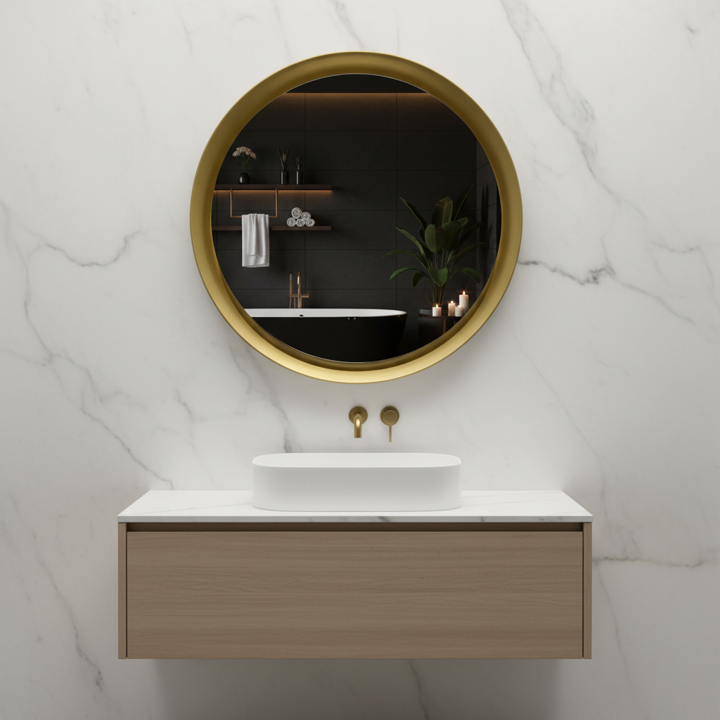 TB Orla LED Mirror w demist & Colour Change | 2 Size, 2 Colours