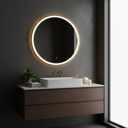 TB Rosie LED Round Touch Mirror w. Demist & Colour Change