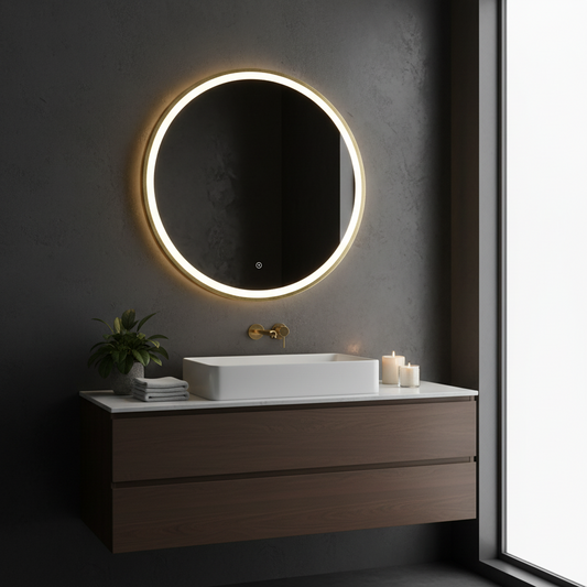 TB Rosie LED Round Touch Mirror with Demist & Colour Change
