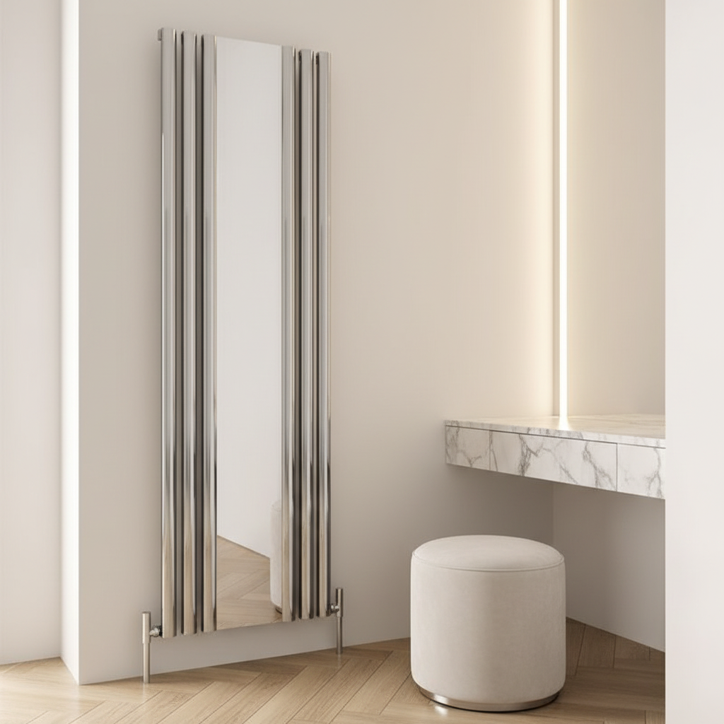 Carisa Tallis Mirror Premium Vertical Aluminium Radiator