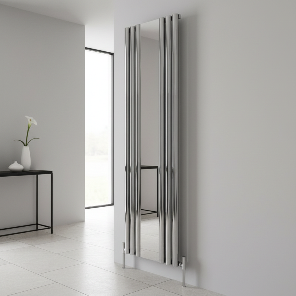 Carisa Tallis Mirror Premium Vertical Aluminium Radiator
