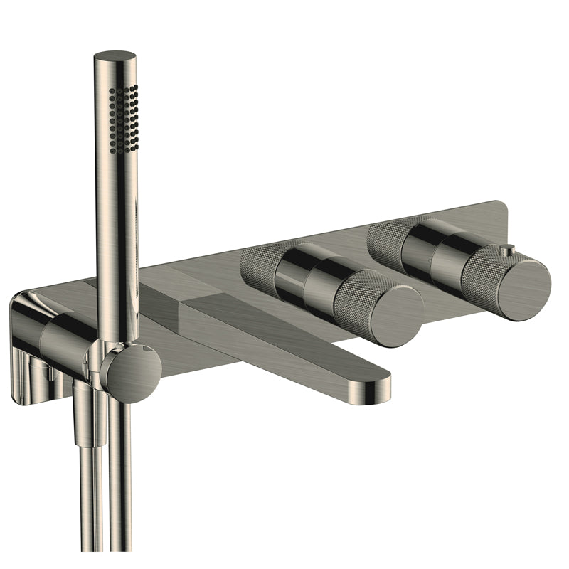 RAK-Amalfi Horizontal Dual Outlet Thermostatic Shower Valve Four-Control Configuration