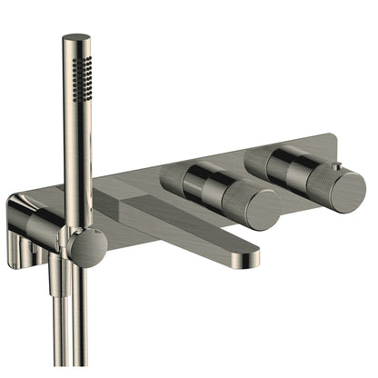 RAK-Amalfi Horizontal Dual Outlet Thermostatic Shower Valve Four-Control Configuration