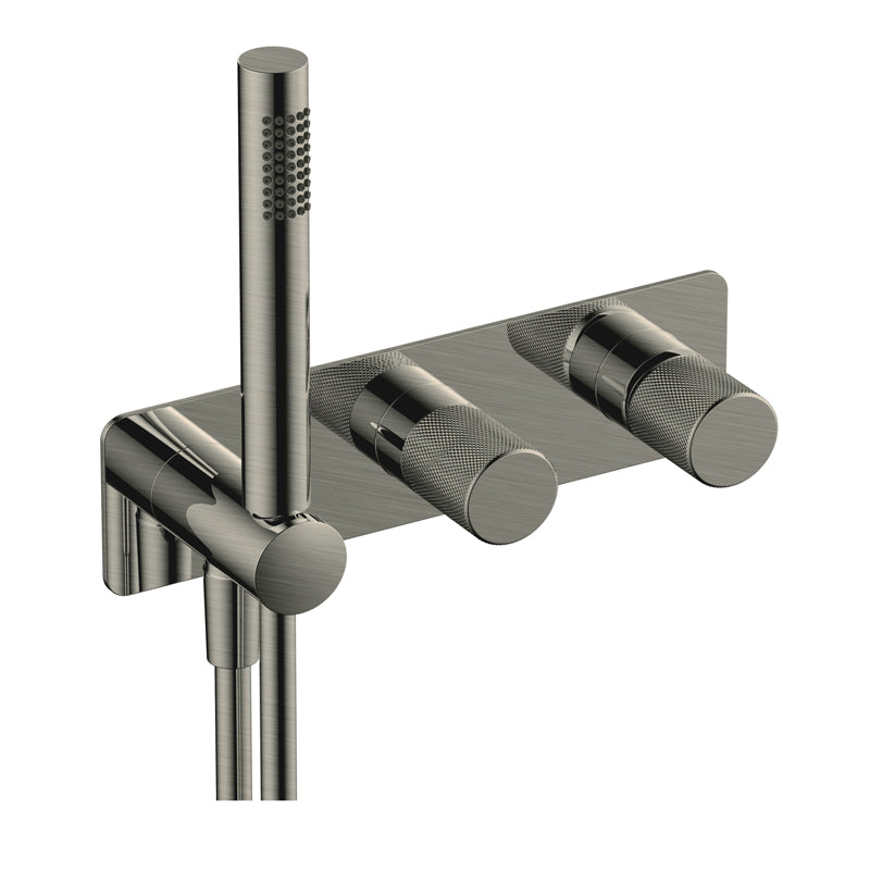 RAK-Amalfi Horizontal Dual Outlet Thermostatic Shower Valve Solid Construction