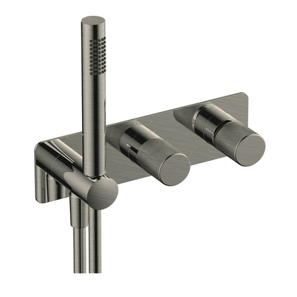 RAK-Amalfi Horizontal Dual Outlet Thermostatic Shower Valve Solid Construction