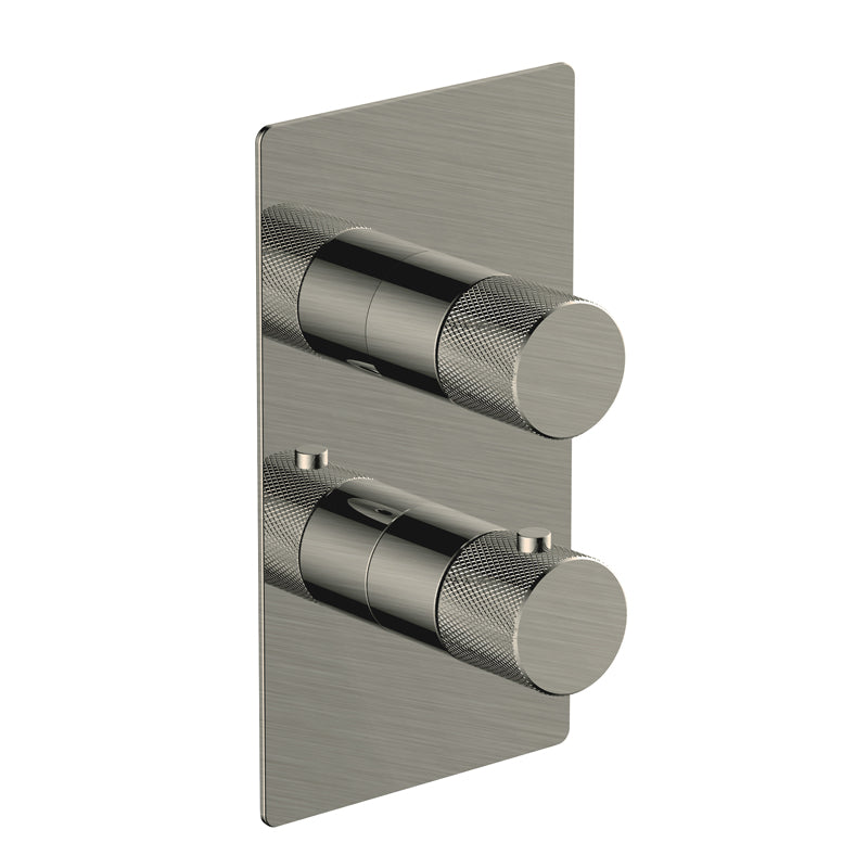 RAK-Amalfi Dual Outlet 2 Handle Thermostatic Shower Valve Solid Brass