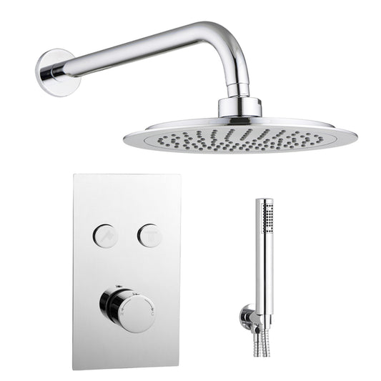 TB Twin Push Button Concealed Overhead Shower Kit WRAS Approved Materials