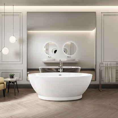 Charlotte Edwards Shard Freestanding Bath Contemporary Double Ended In White