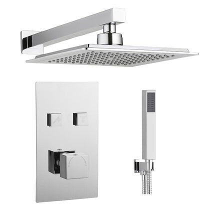 TB Twin Push Button Concealed Overhead Shower Kit WRAS Approved Materials