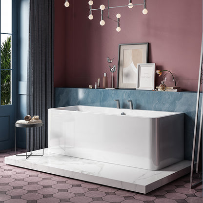 Charlotte Edwards Stratford Contemporary Back-to-Wall Double Ended Bath