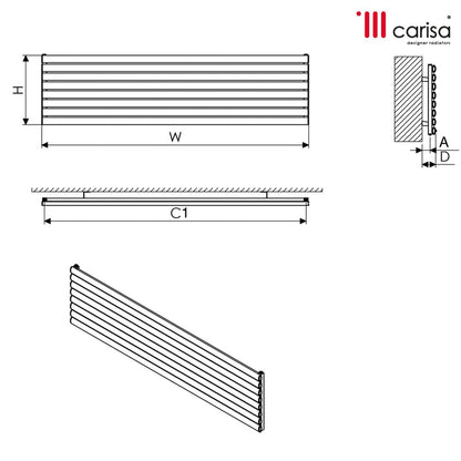 Carisa Tallis XL Aluminium Designer Radiator