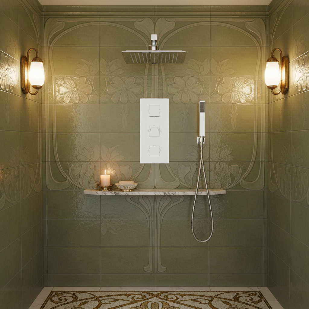 TB Square Concealed Thermostatic 3 Handle 2 Way Shower Kit (Wall) - (0012)