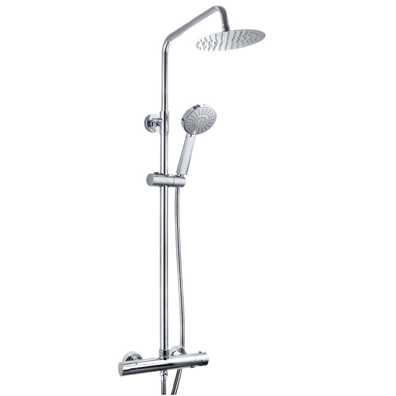 TB Plumb Essentials Round Thermostatic Overhead Shower Kit