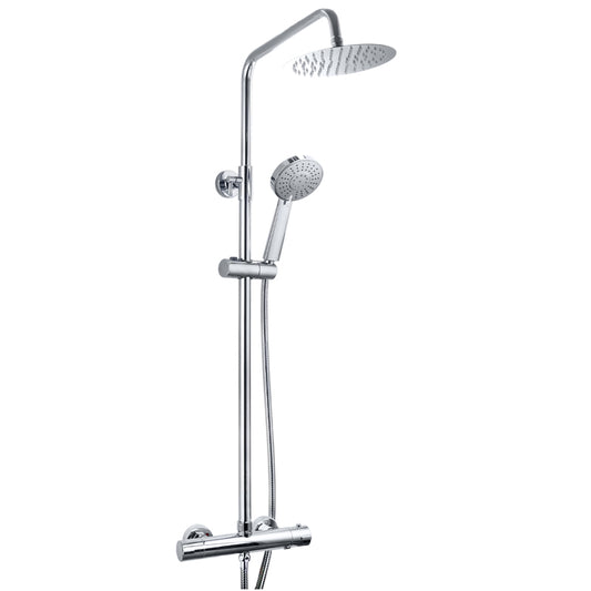 TB Plumb Essentials Round Thermostatic Overhead Shower Kit