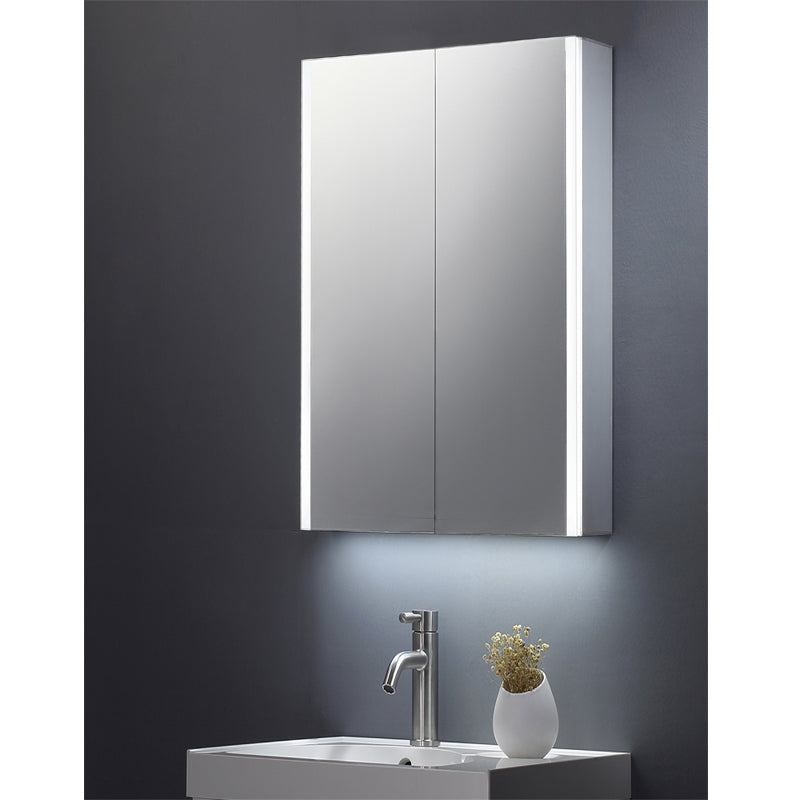 TB Beau Double Door LED Mirror Cabinet with LED Side Strips