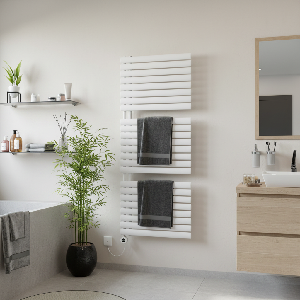 Eucotherm Nova Trium Electric Ladder Towel Radiator with WiFi Control 